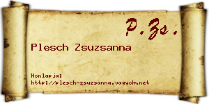 Plesch Zsuzsanna névjegykártya
